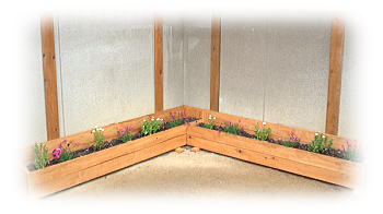 お花を植えて・・・。