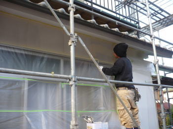 作業は、１階壁部分へ・・・