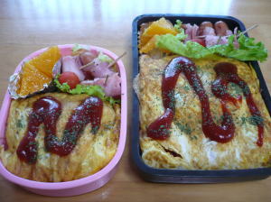 子供達の大好きなオムライス弁当♪ 子供達の大好きなオムライス弁当♪