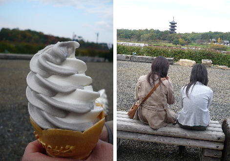 やっぱり花より団子ですね。＾＾