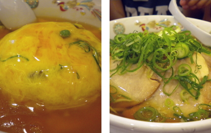 天津飯にチャーシュー麺・・・