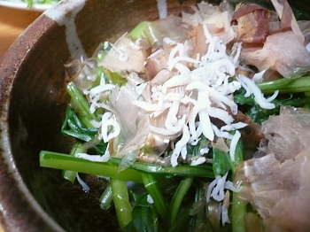 ほうれん草は、おひたしに・・・